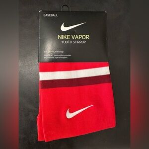 Nike Vapor Youth Stirrup Socks - Red and White